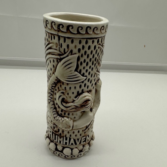 TIKIROB Dining Vintage Tiki Rob Rumhaven Ceramic Mug Cup White